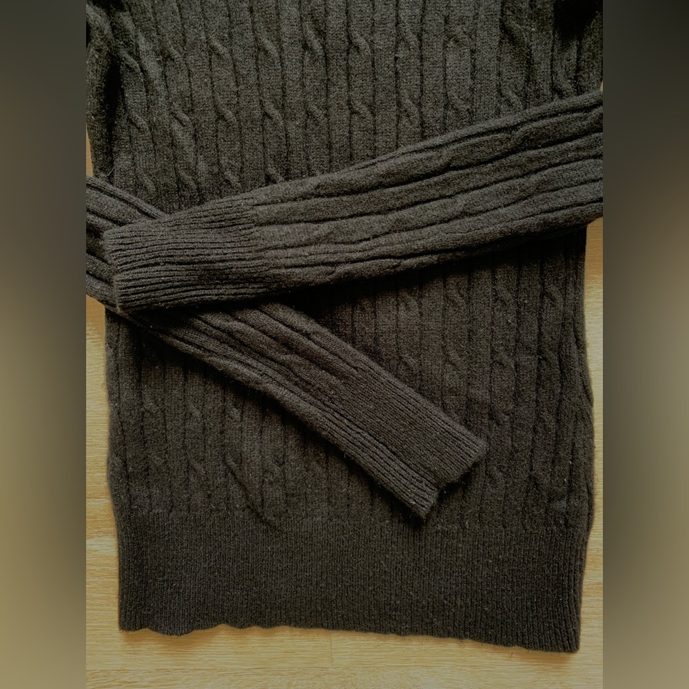 Vineyard Vines 100% Cashmere Cable Knit Sweater Black Pullover Women’s XXS-XS-S - Picture 12 of 12